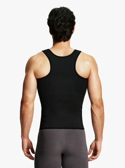 Zipper Belly Compression Workout out Waist Trainer Shapewear Tank Top