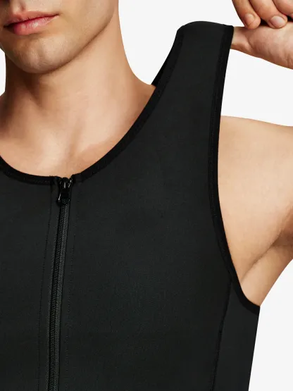 Zipper Belly Compression Workout out Waist Trainer Shapewear Tank Top