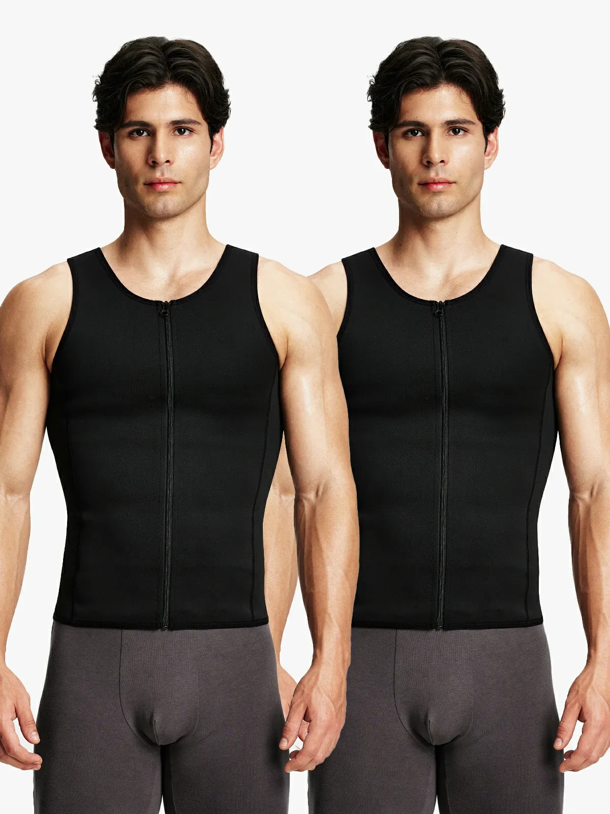 Zipper Belly Compression Workout out Waist Trainer Shapewear Tank Top