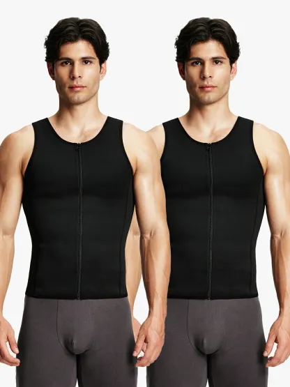 Zipper Belly Compression Workout out Waist Trainer Shapewear Tank Top