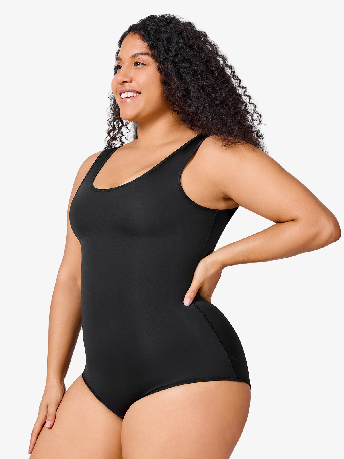 Nebility Plus Size Women Scoop Neck Tank Tops Full Body Shaper