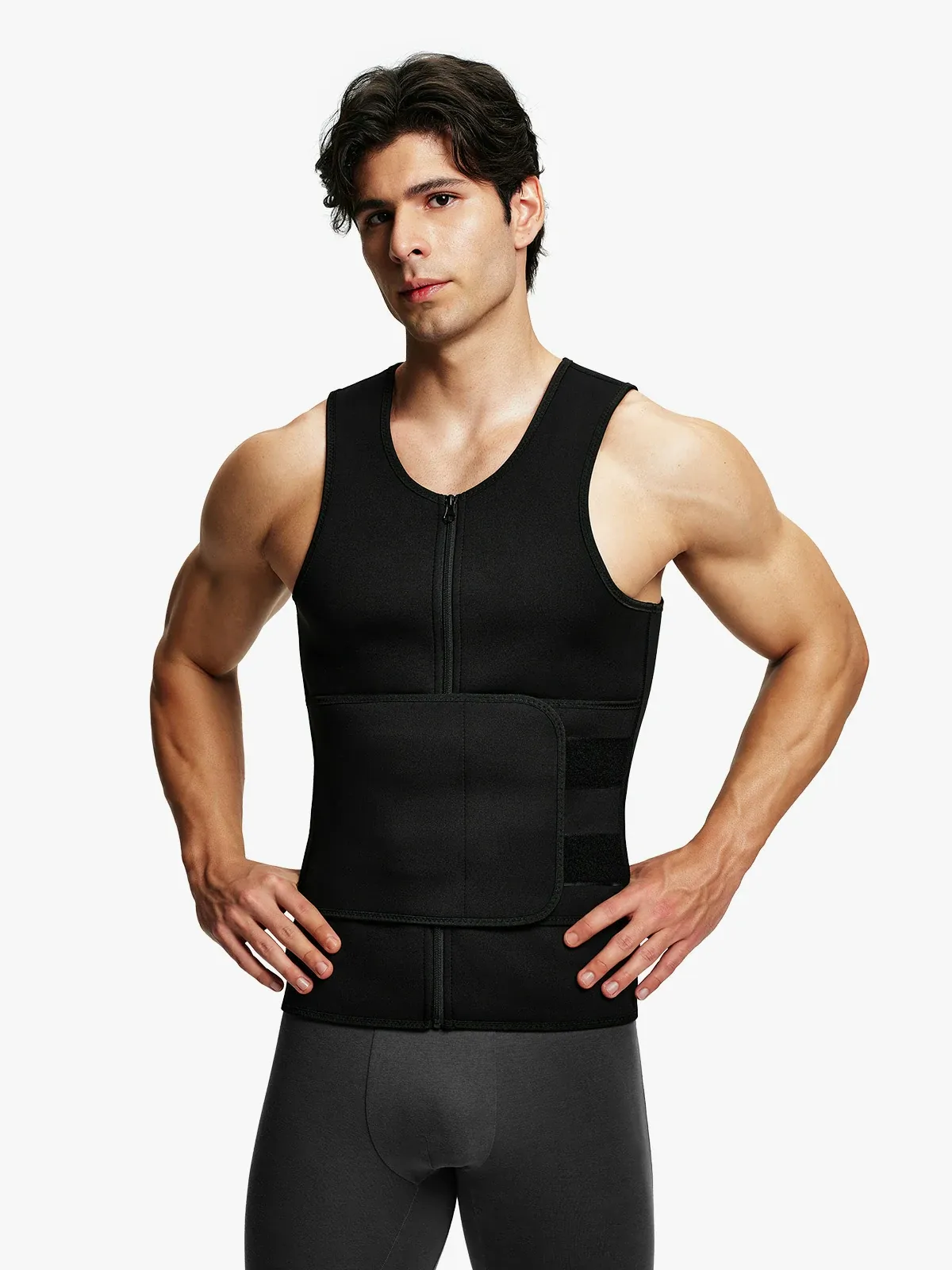 Men's Double Tummy Control Workout Tank Top