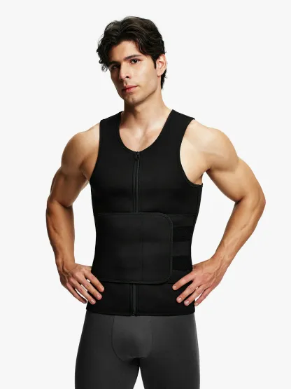 Men's Double Tummy Control Workout Tank Top