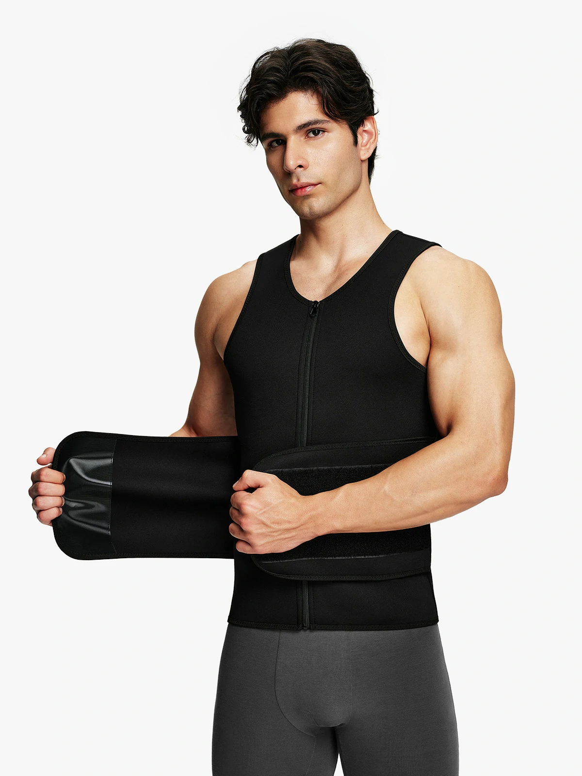 Men's Double Tummy Control Workout Tank Top