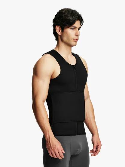 Men's Double Tummy Control Workout Tank Top