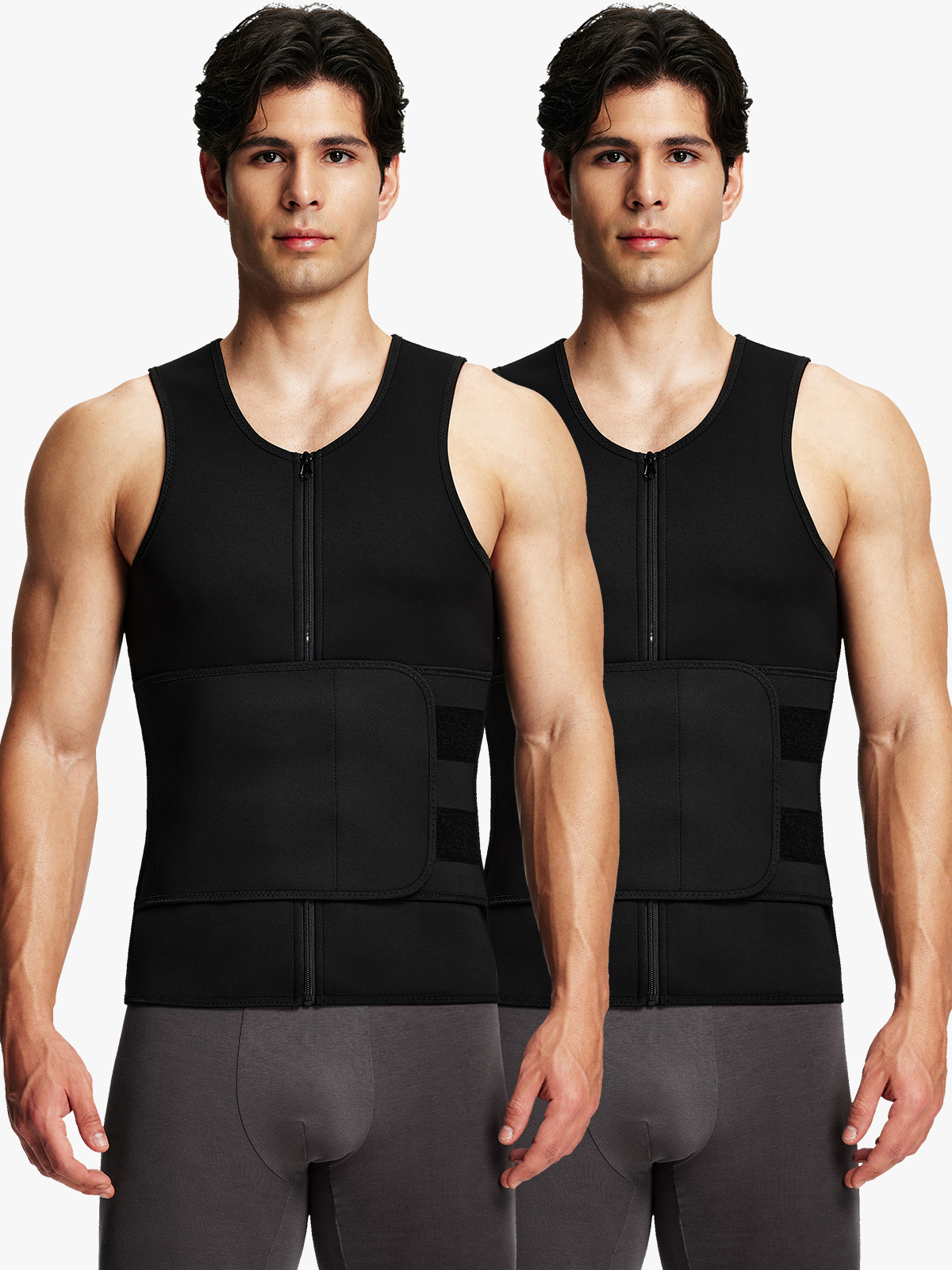 Men's Double Tummy Control Workout Tank Top
