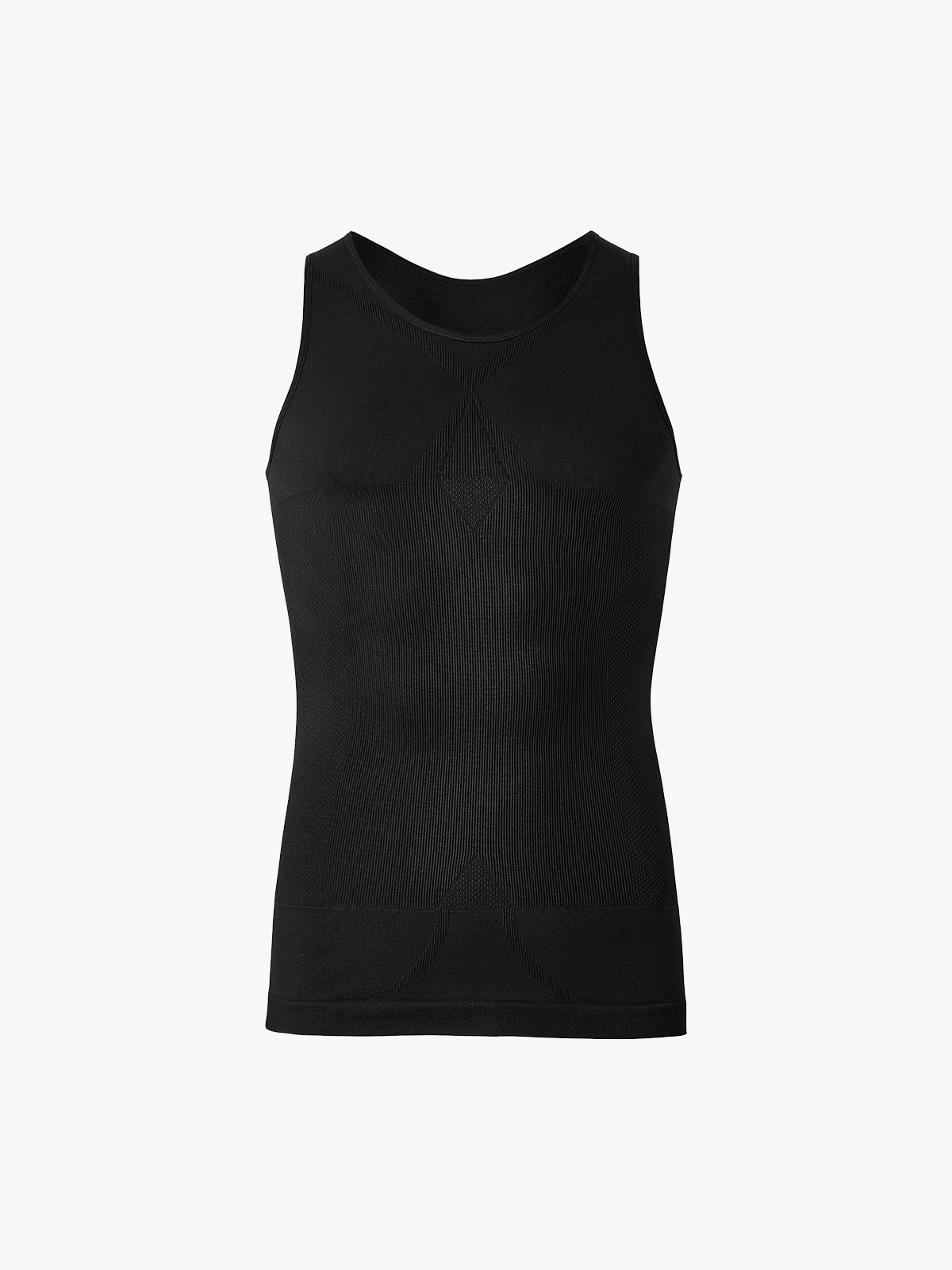 2 Pieces Ribbed Elastic Compression Shapewear Tank Top-Nebility