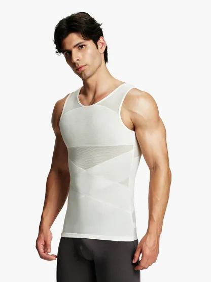 Mesh Breathable Compression Tank Top for Men