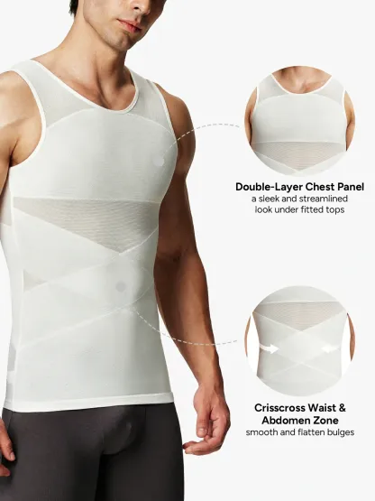 Mesh Breathable Compression Tank Top for Men