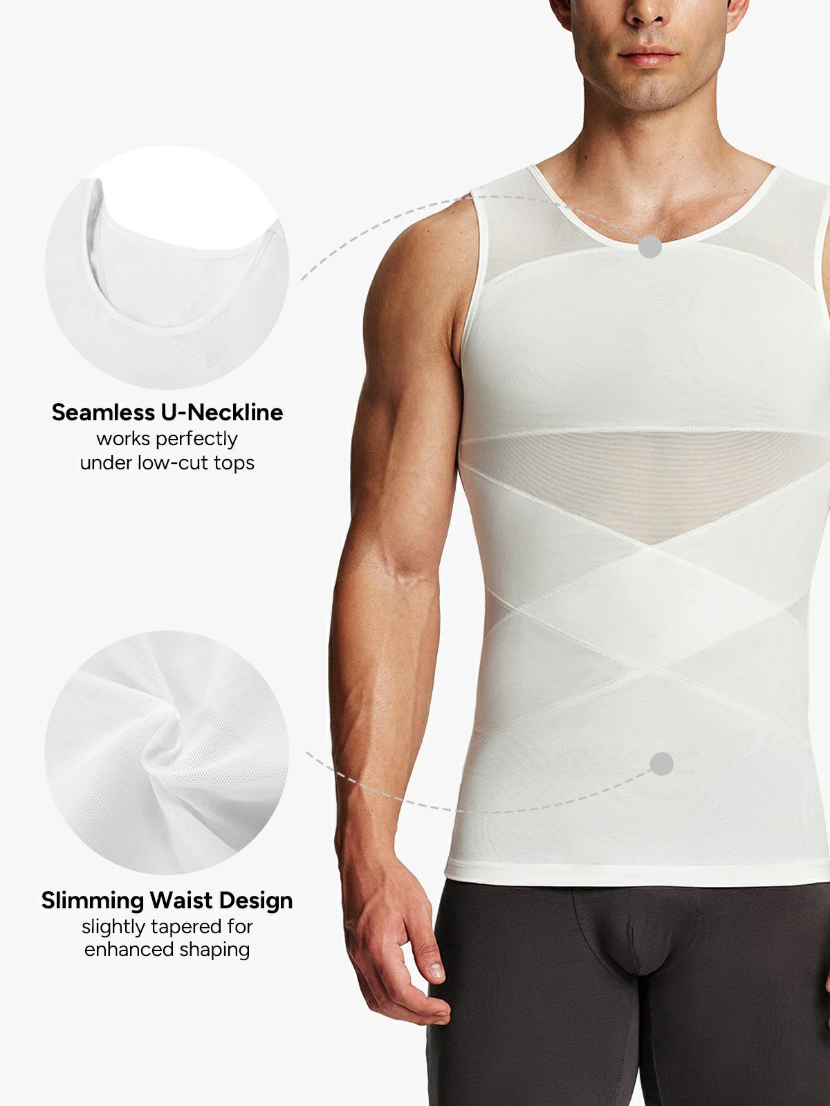 Mesh Breathable Compression Tank Top for Men