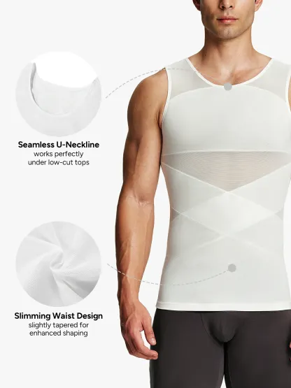 Mesh Breathable Compression Tank Top for Men