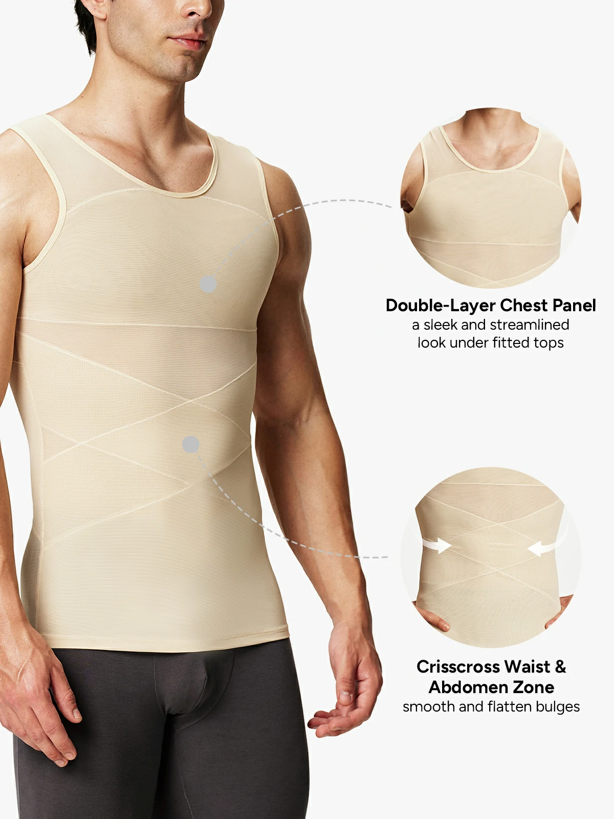 Mesh Breathable Compression Tank Top for Men
