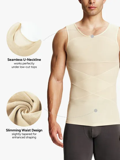 Mesh Breathable Compression Tank Top for Men