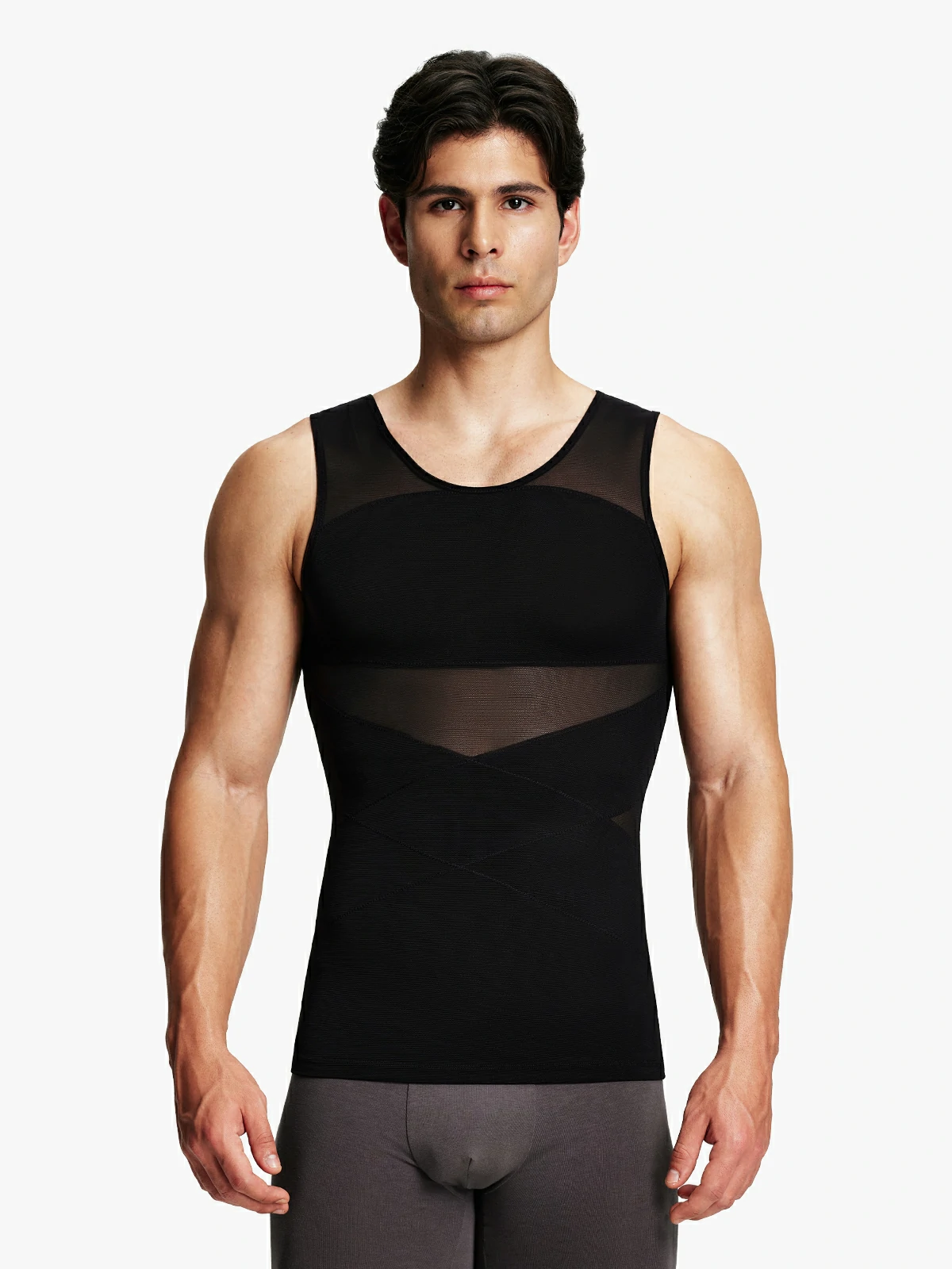 Mesh Breathable Compression Tank Top for Men