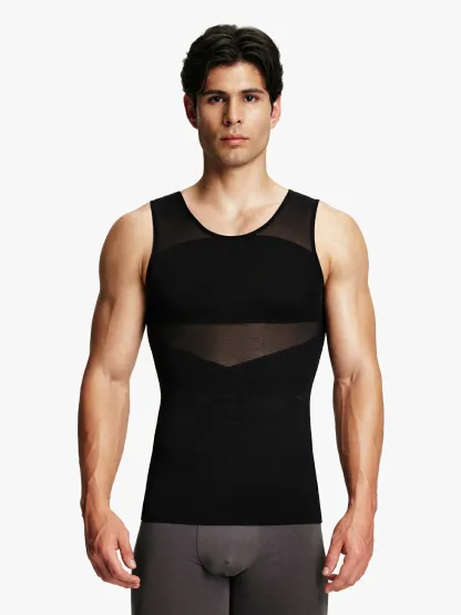 Mesh Breathable Compression Tank Top for Men