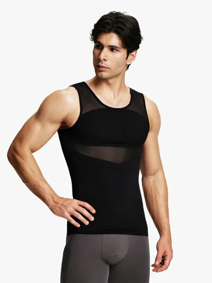 Mesh Breathable Compression Tank Top for Men