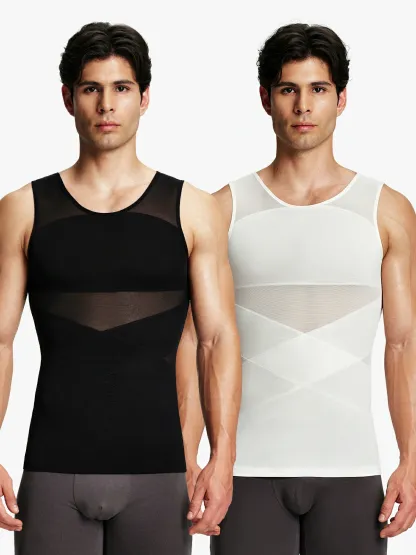 Mesh Breathable Compression Tank Top for Men