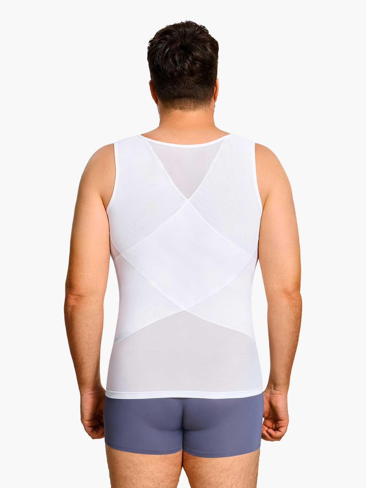 Mesh Double Compression Shapewear Tank Top-Nebility
