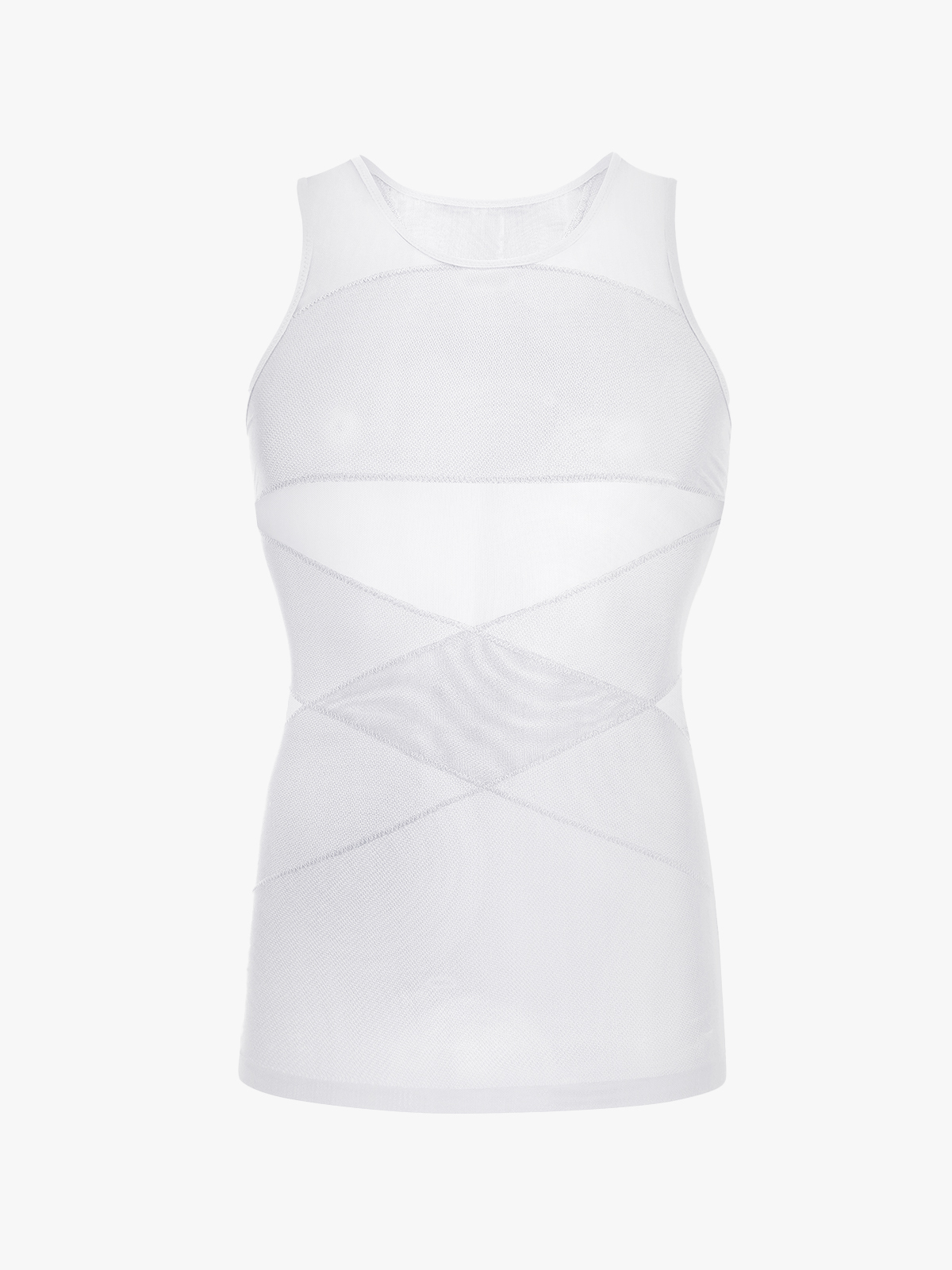 Mesh Double Compression Shapewear Tank Top-Nebility