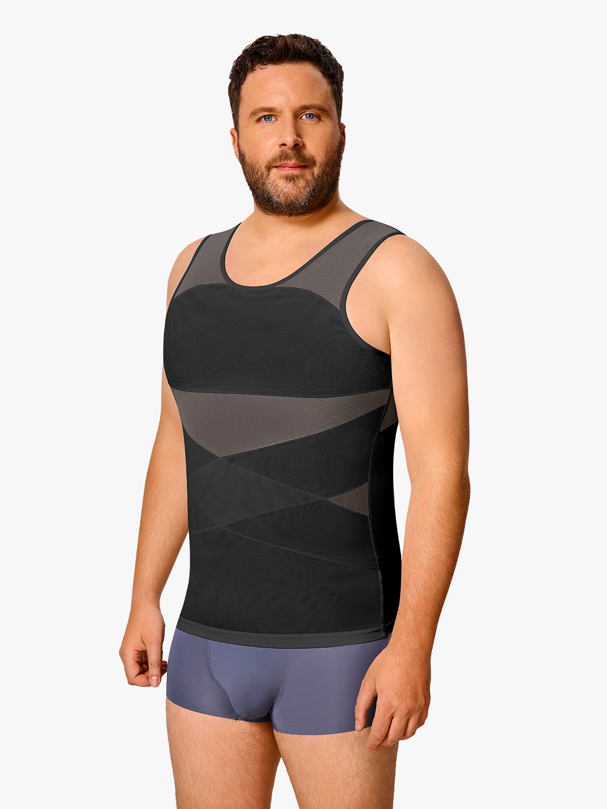 Mesh Double Compression Shapewear Tank Top