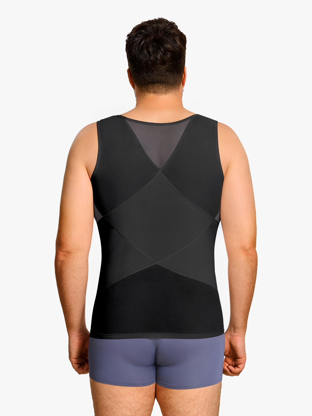 Mesh Double Compression Shapewear Tank Top-Nebility