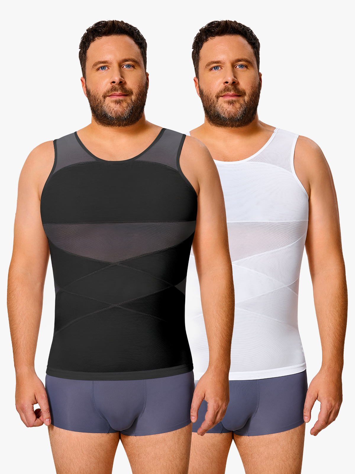 Mesh Double Compression Shapewear Tank Top