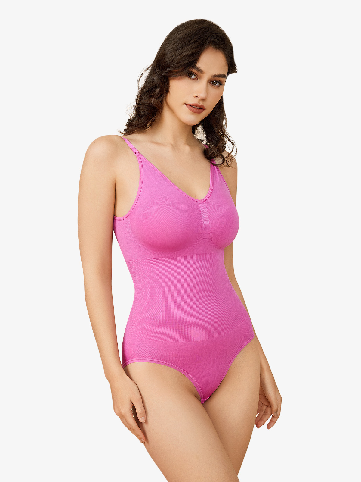 Nebility V-Neck Camisole Ribbed Sculpting Bodysuits for Women-Nebility