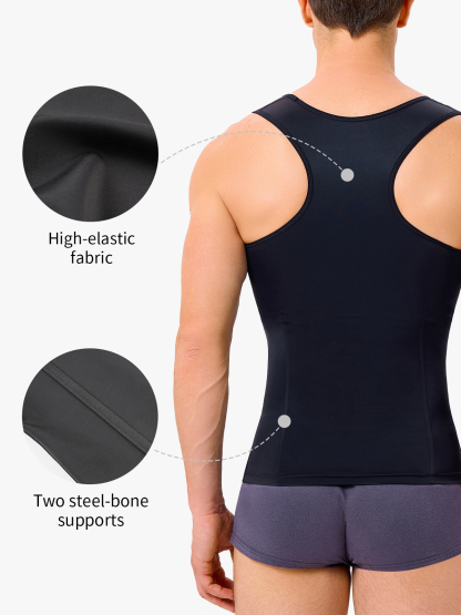 Double Tummy Control Racer Back Shapewear Compression Tank Top