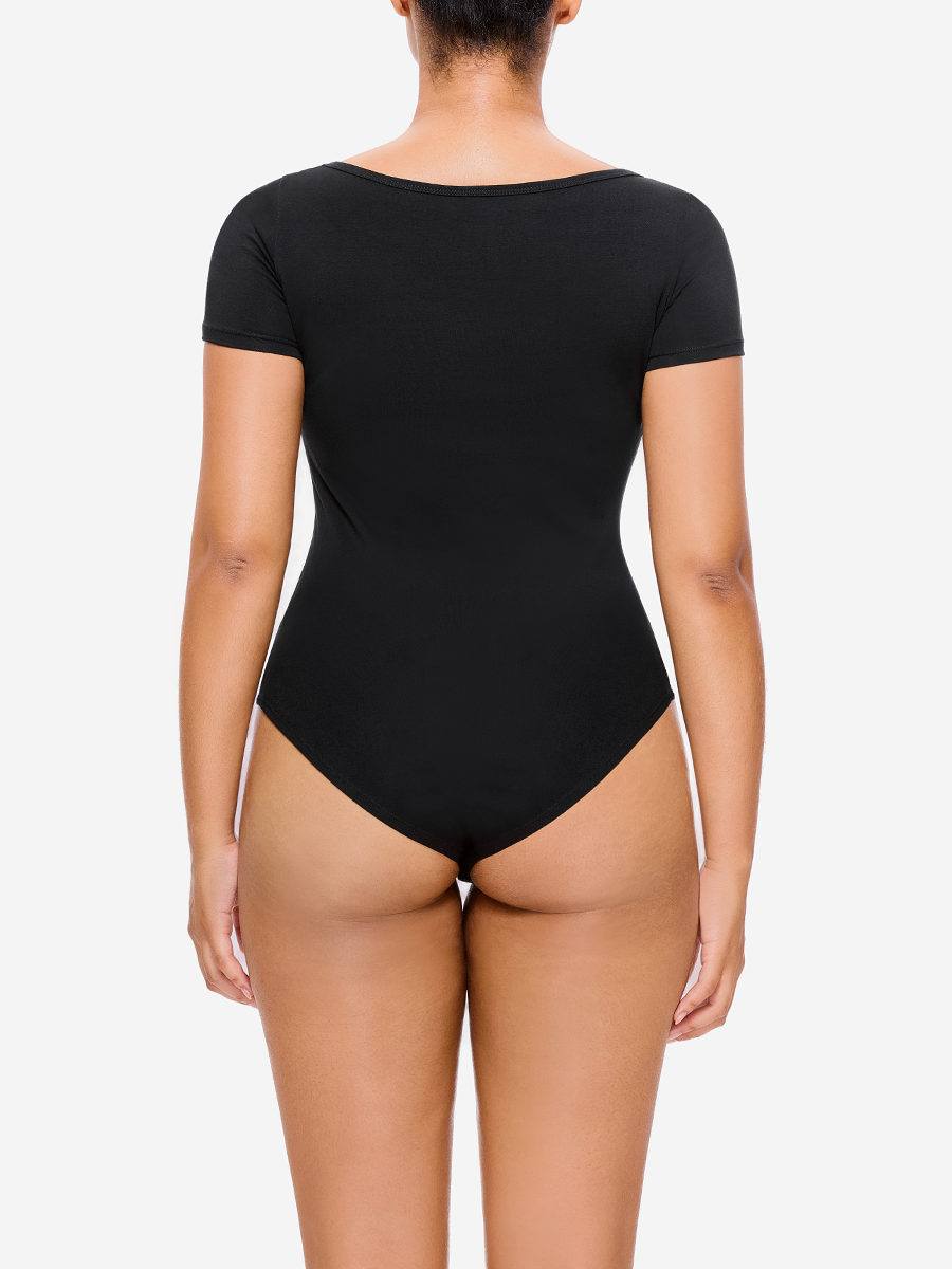 Casual Short Sleeve Jumpsuit Comfort Neck T Shirts Sexy Bodysuit