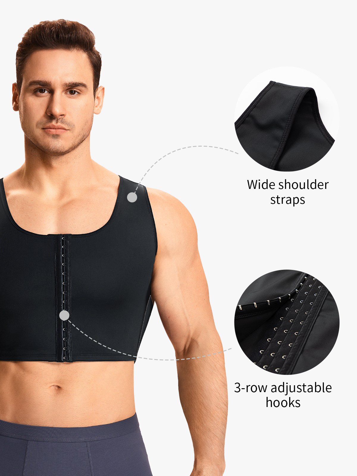 Front Buckle Shapewear Chest Binder Vest