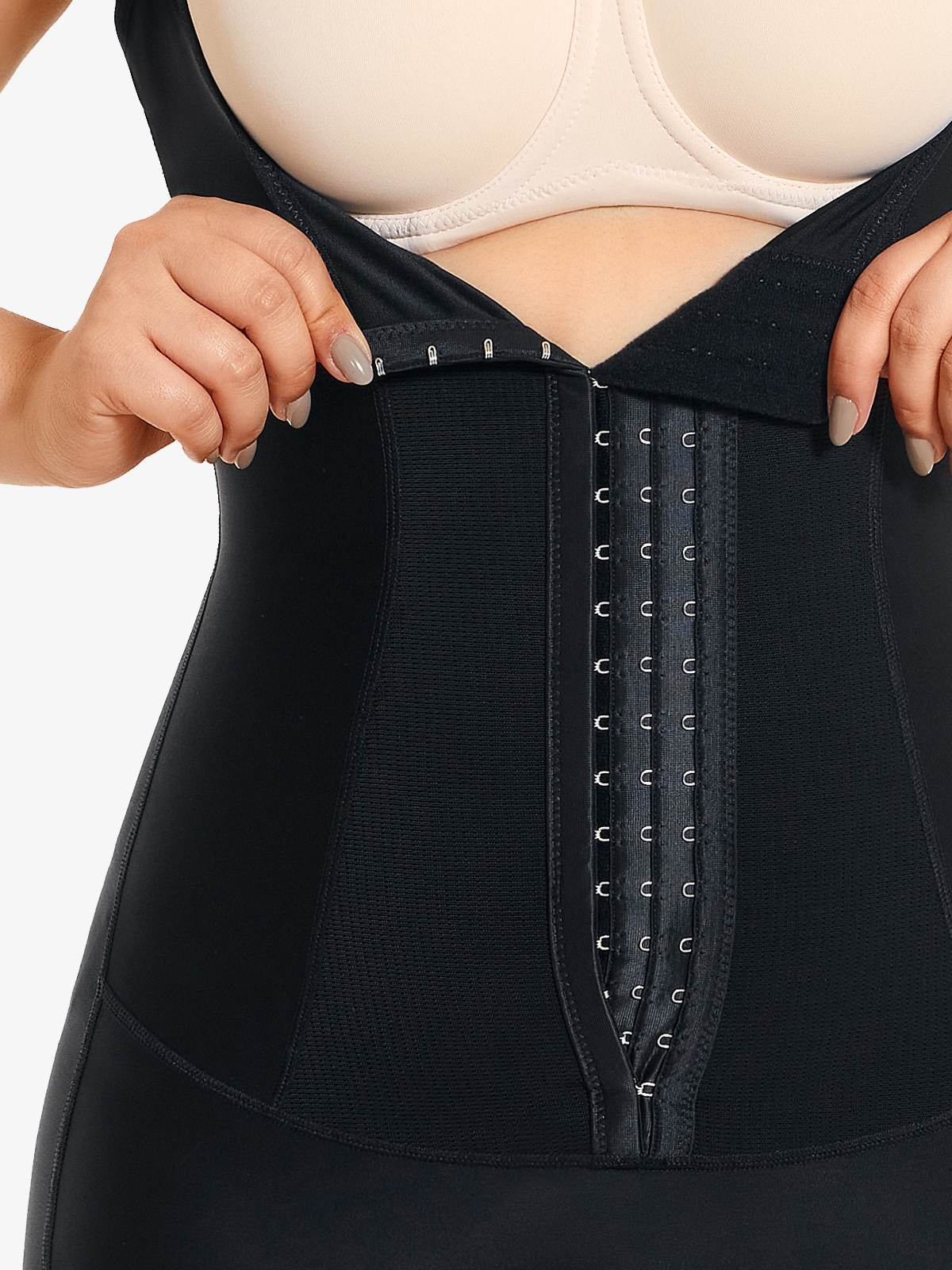 Tummy Control Crptch Opening Mid Thigh Bodysuit