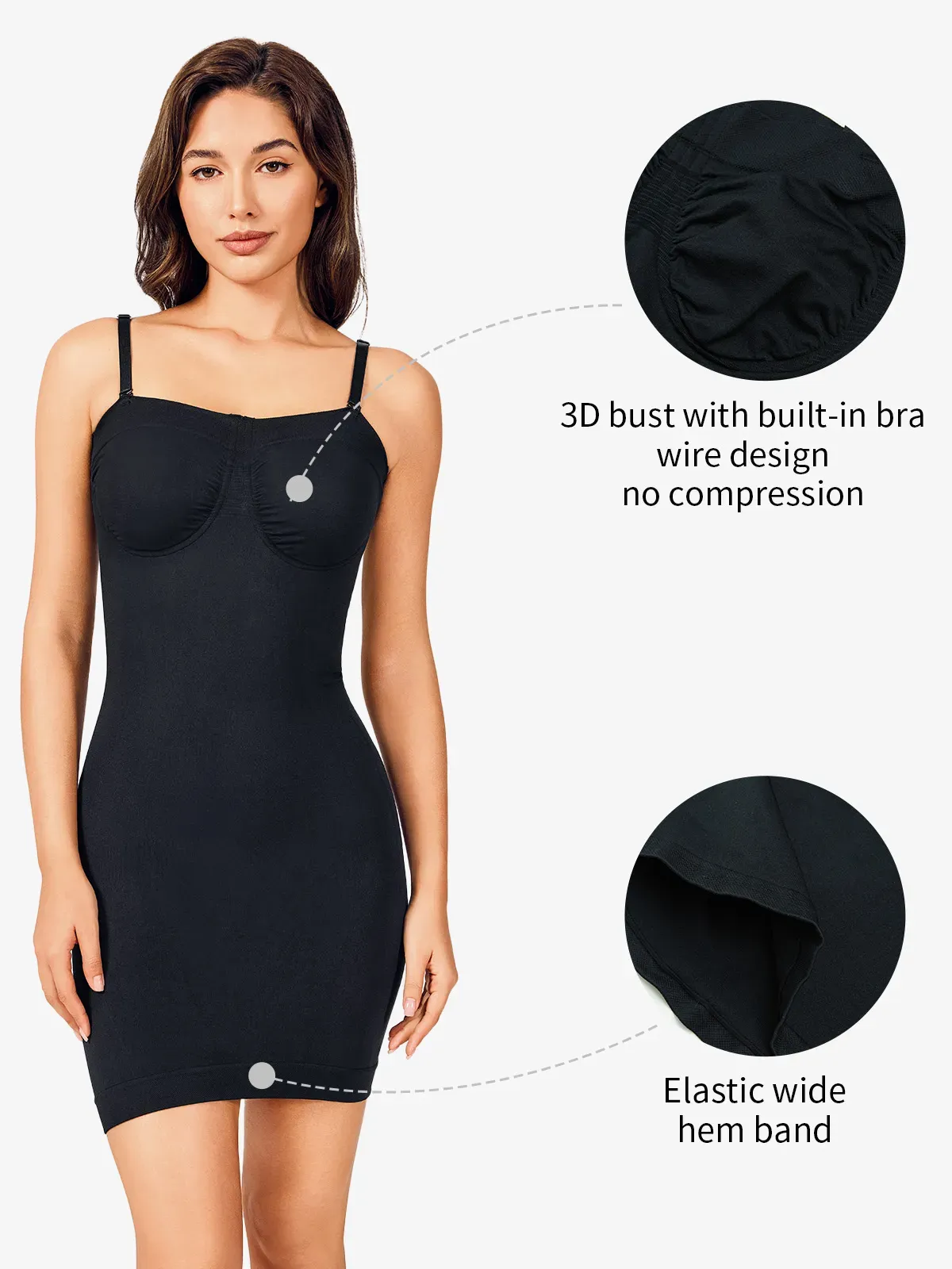 Nebility Women Slips Strapless Under Dresses