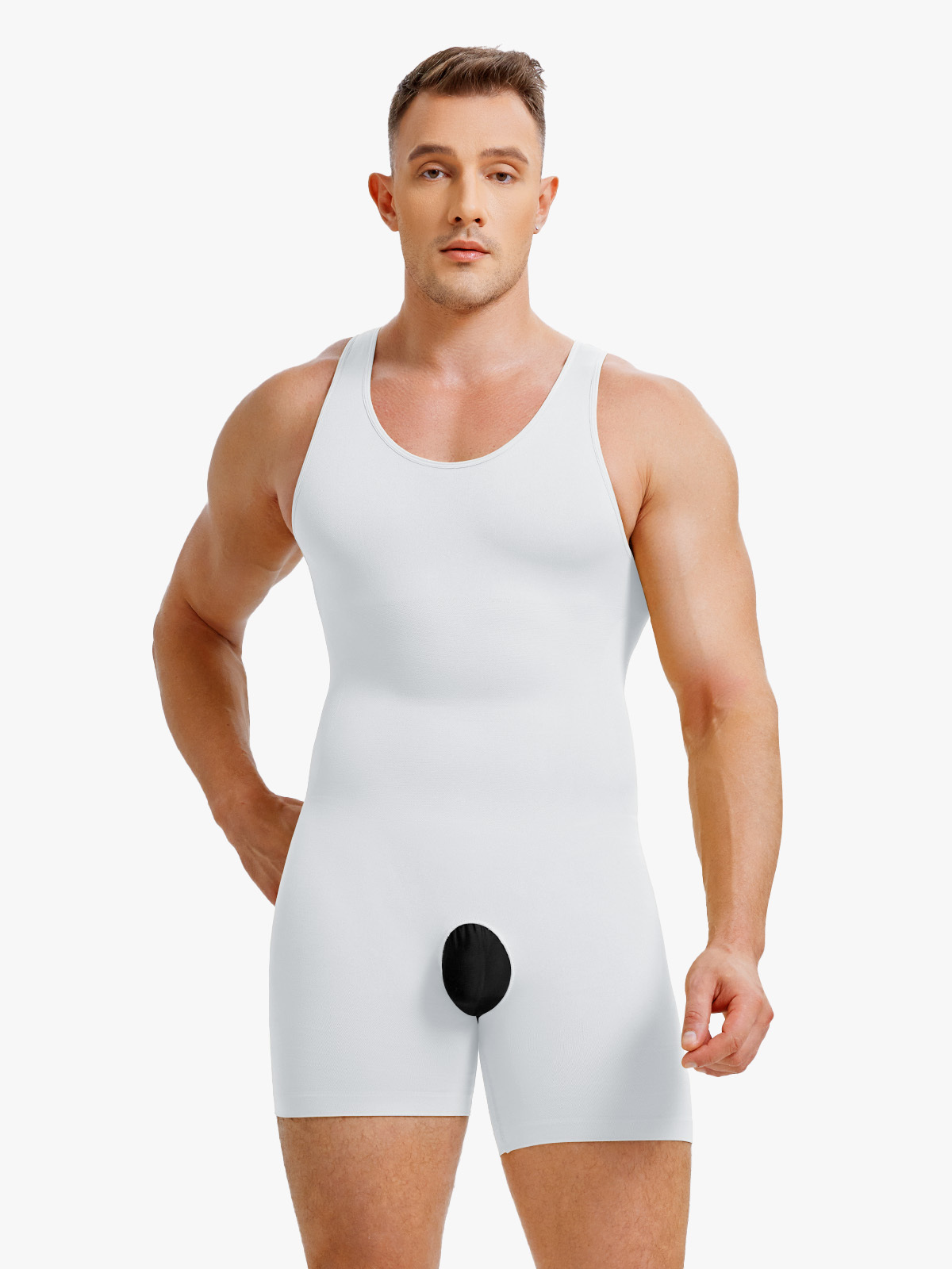 Seamless Comfort Crotch Opening Full Body Shaper Bodysuit