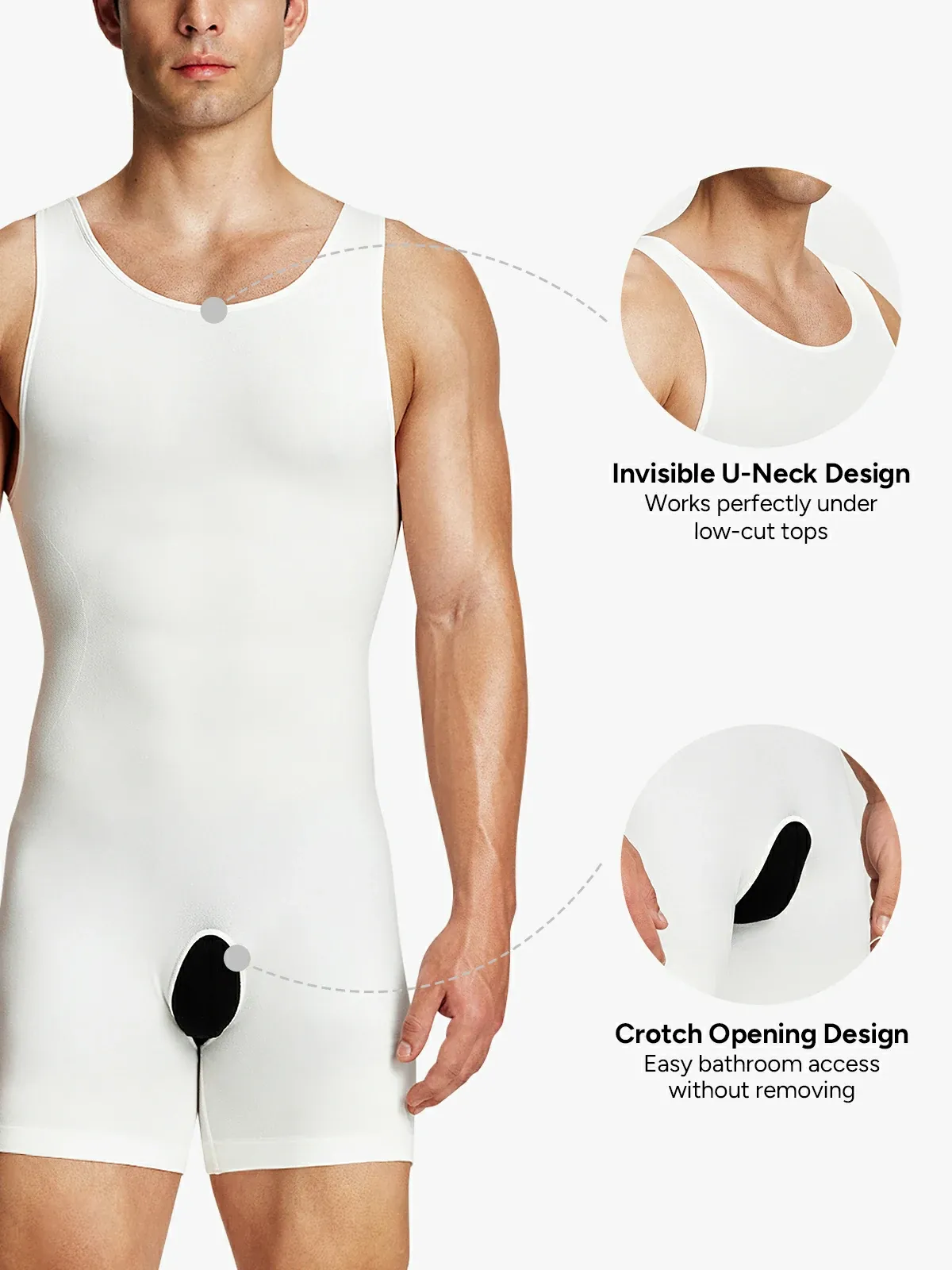 Seamless Comfort Crotch Opening  Full Body Shaper Bodysuit BOGO