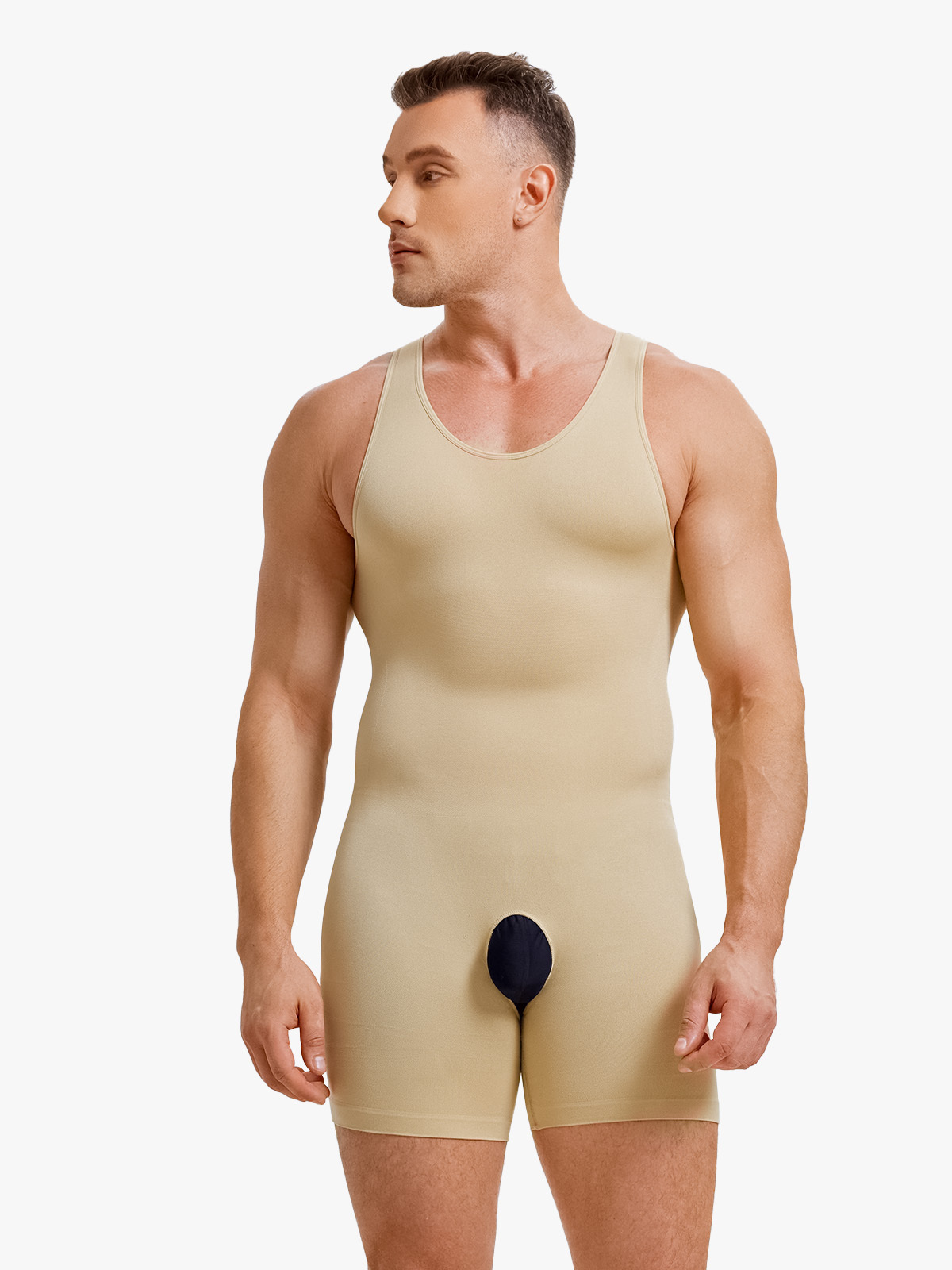 Seamless Comfort Crotch Opening Full Body Shaper Bodysuit