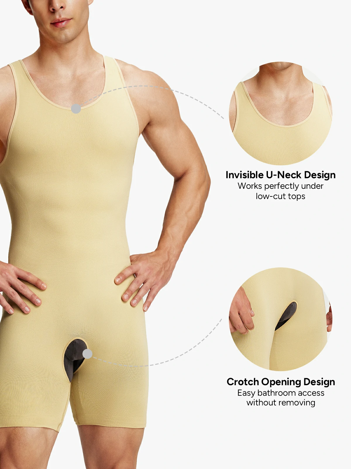 Seamless Comfort Crotch Opening  Full Body Shaper Bodysuit BOGO