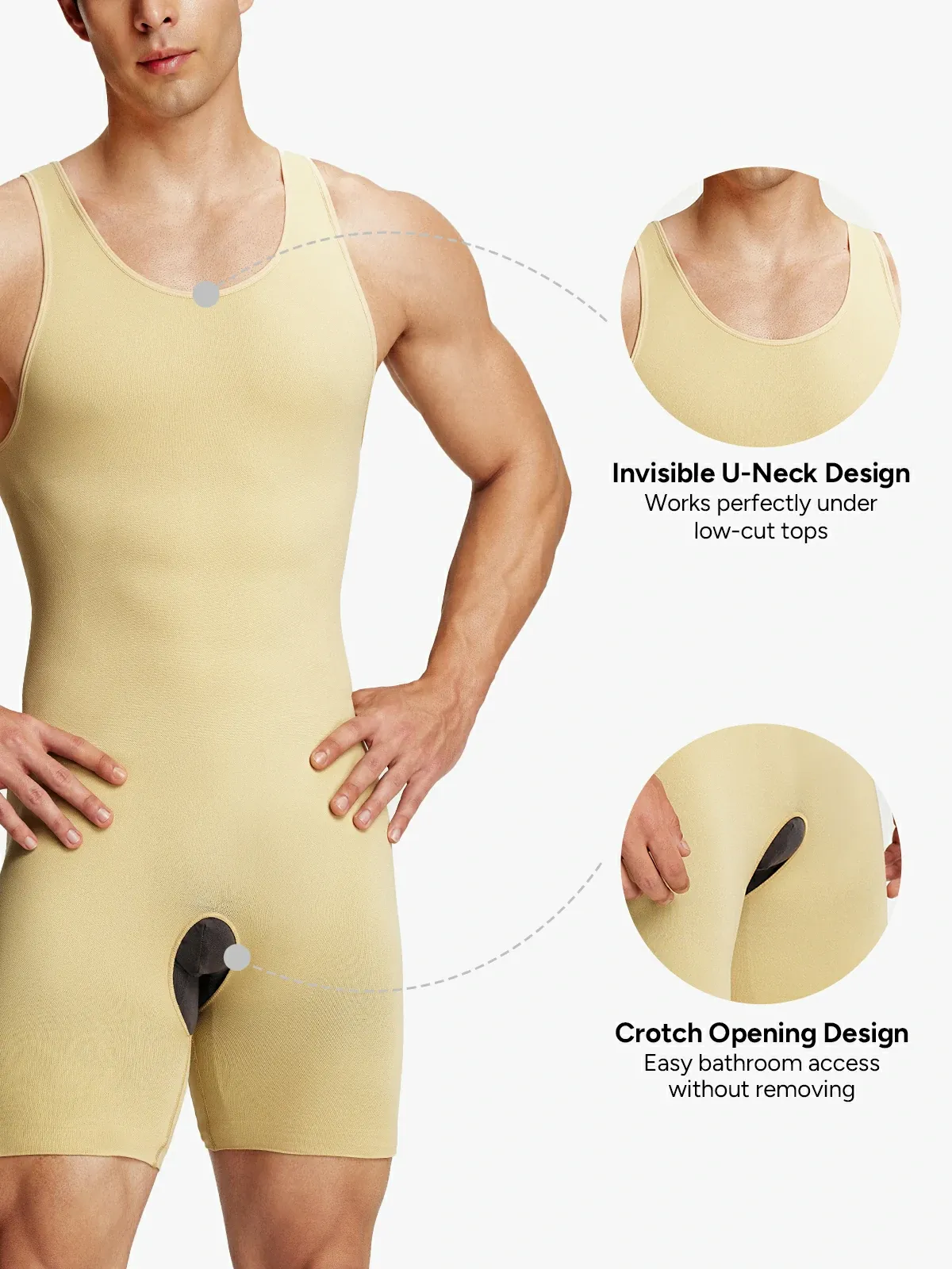 Seamless Comfort Crotch Opening  Full Body Shaper Bodysuit BOGO