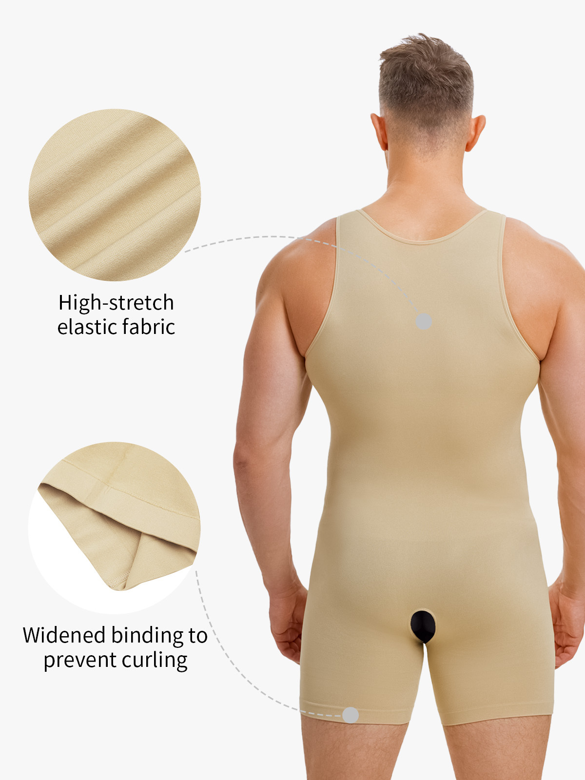 Seamless Comfort Crotch Opening Full Body Shaper Bodysuit