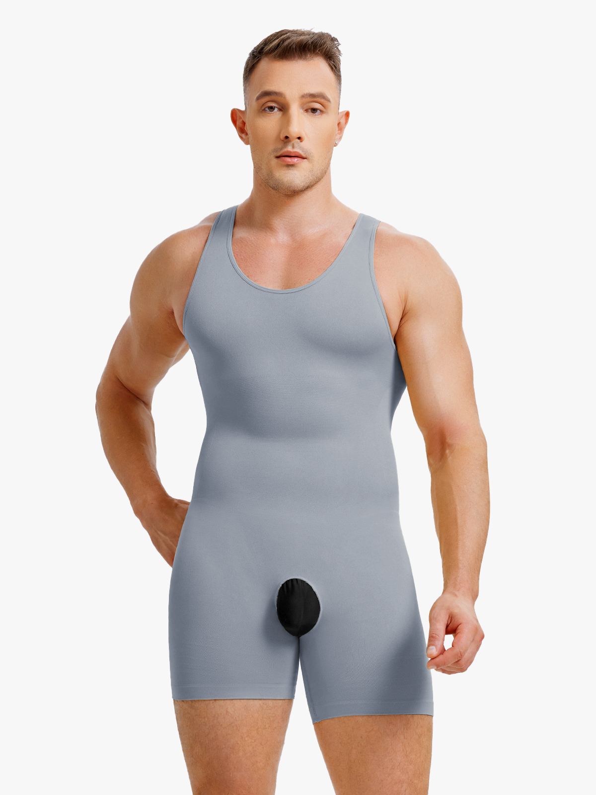 Seamless Comfort Crotch Opening Full Body Shaper Bodysuit