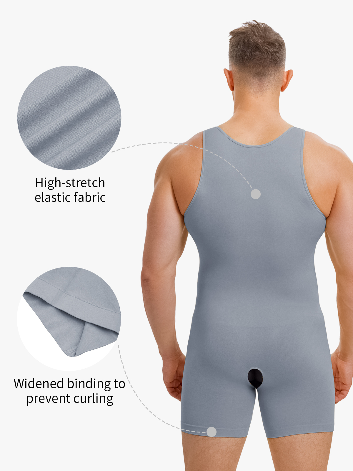 Seamless Comfort Crotch Opening Full Body Shaper Bodysuit