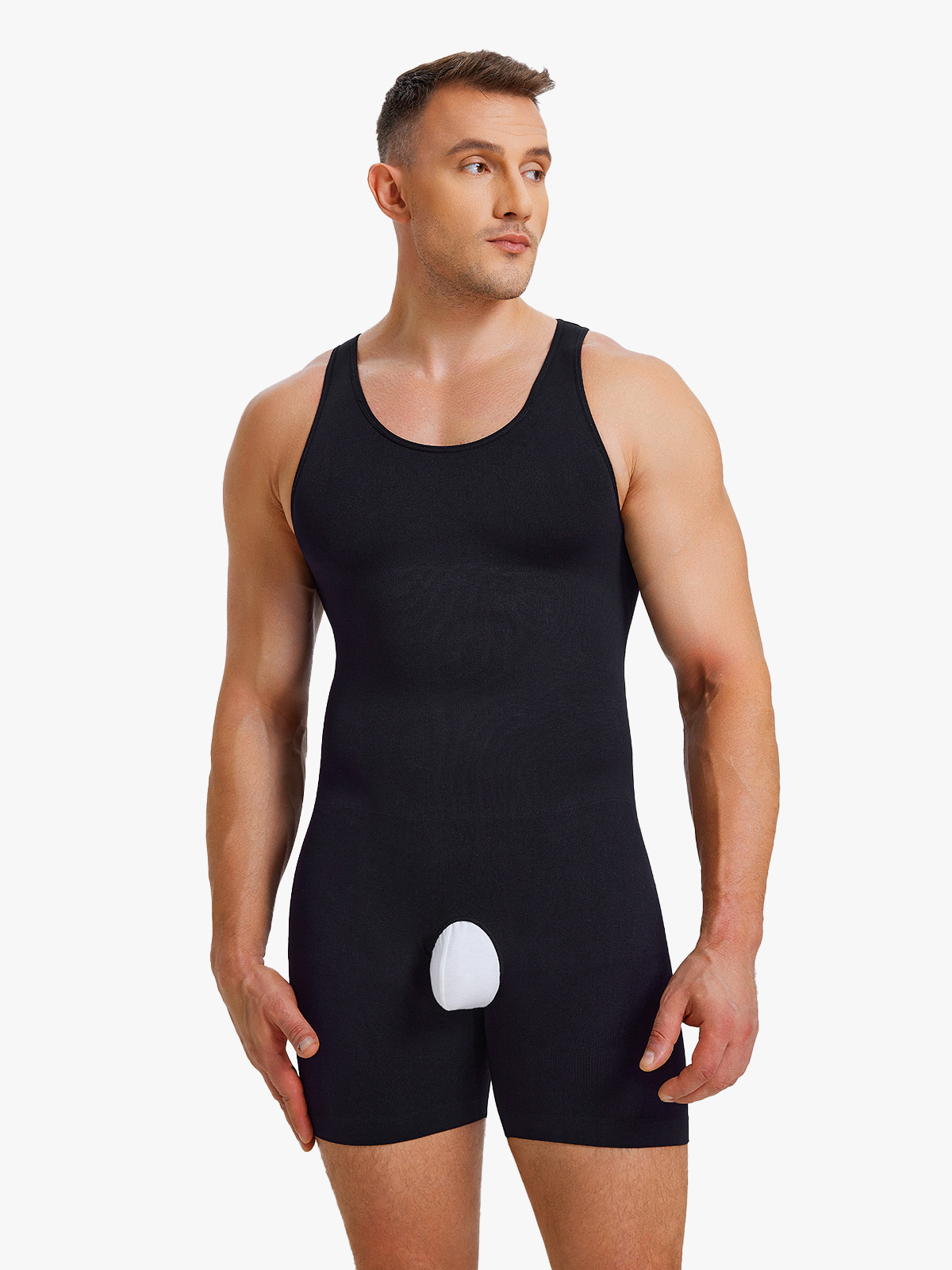 Seamless Comfort Crotch Opening Full Body Shaper Bodysuit