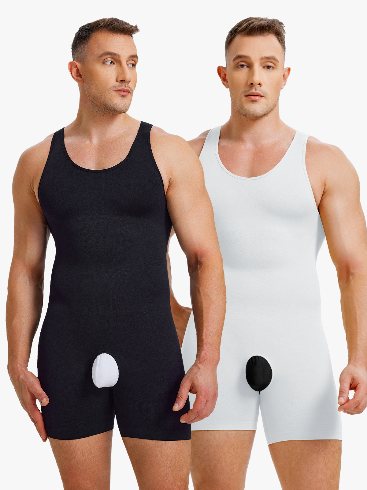 Seamless Comfort Crotch Opening  Full Body Shaper Bodysuit-Nebility