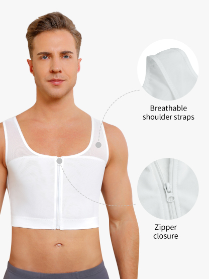 Zipper Breathable Invisible Shapewear Crop Top