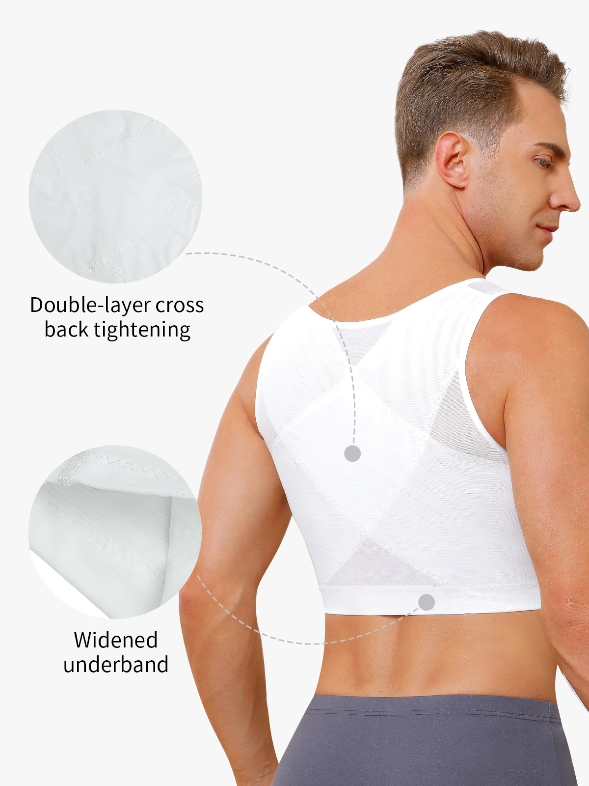 Zipper Breathable Invisible Shapewear Crop Top