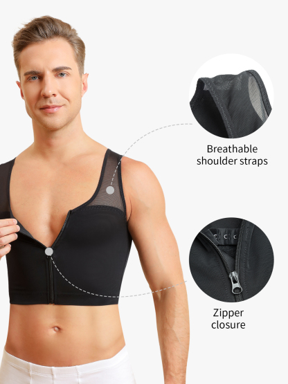 Zipper Breathable Invisible Shapewear Crop Top