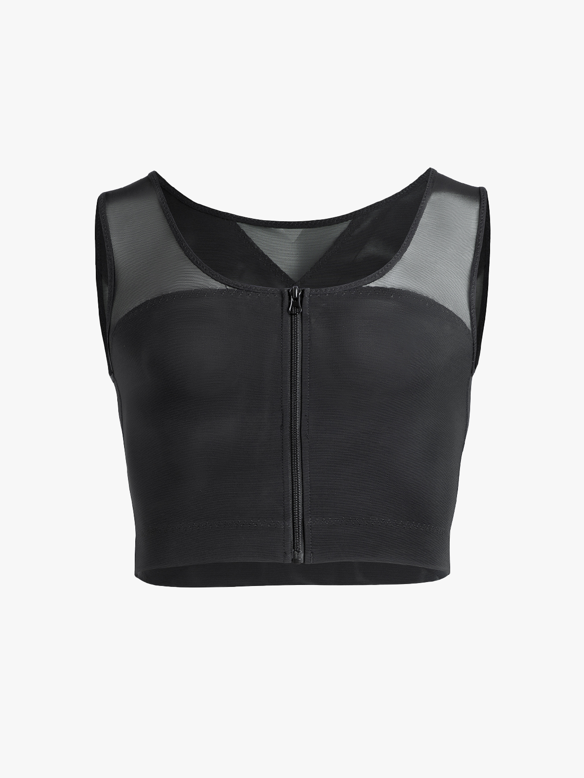 Zipper Breathable Invisible Shapewear Crop Top