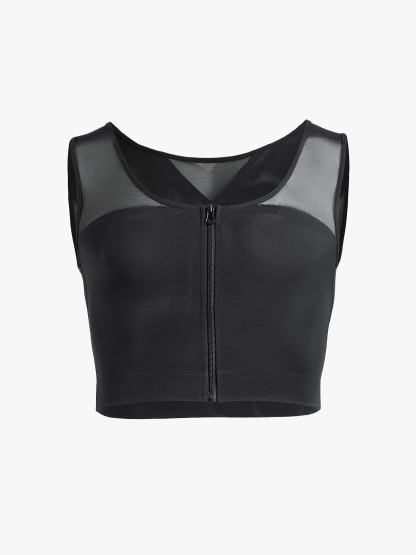 Zipper Breathable Invisible Shapewear Crop Top
