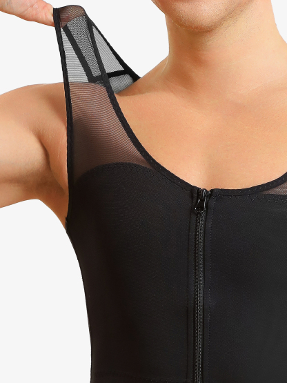 Zipper Breathable Invisible Shapewear Crop Top