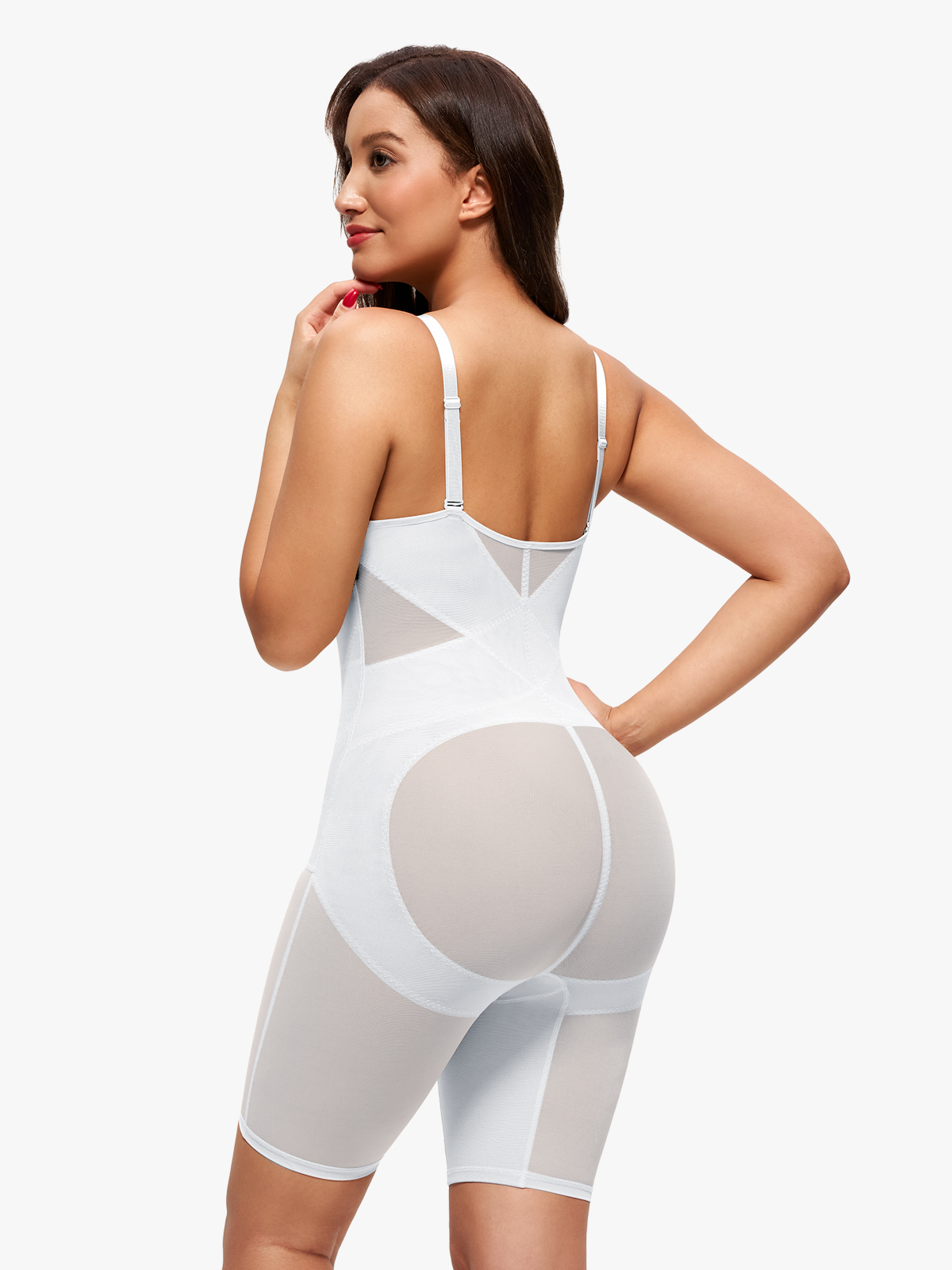Nebility Air Mesh V-Neck Bodysuit