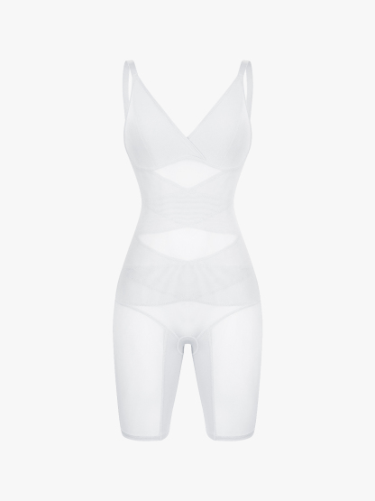 Nebility Air Mesh V-Neck Bodysuit